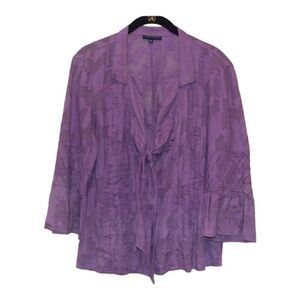 Adolfo Domingues Purple Blouse Women Size large